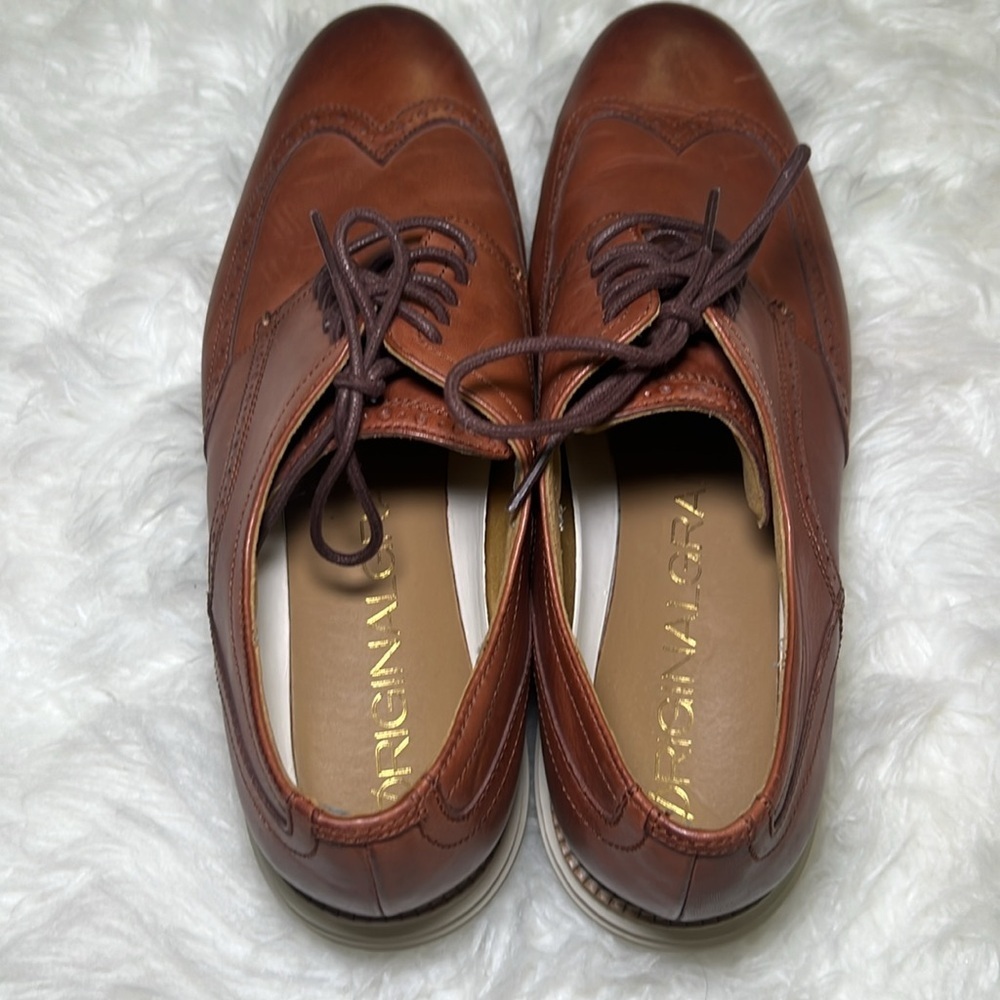 Cole Haan Men's Size US 13 M Grand.OS Brown Leather Wingtip Oxford Shoes C26471 - Picture 2 of 6